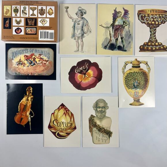 Mardi Gras Treasures Costumes & Invitations of the Golden Age Art Cards Schindle - Picture 1 of 8